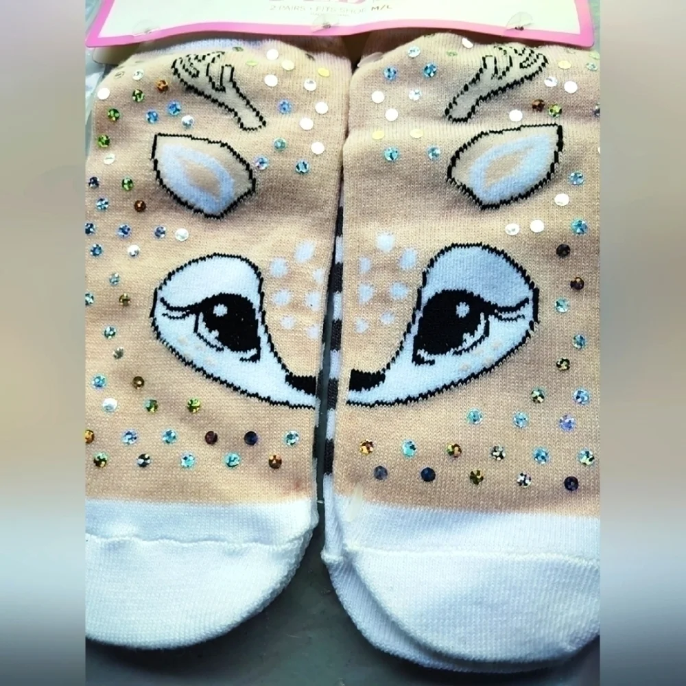 Kids Peachy Reindeer Justice PEDS Socks Set